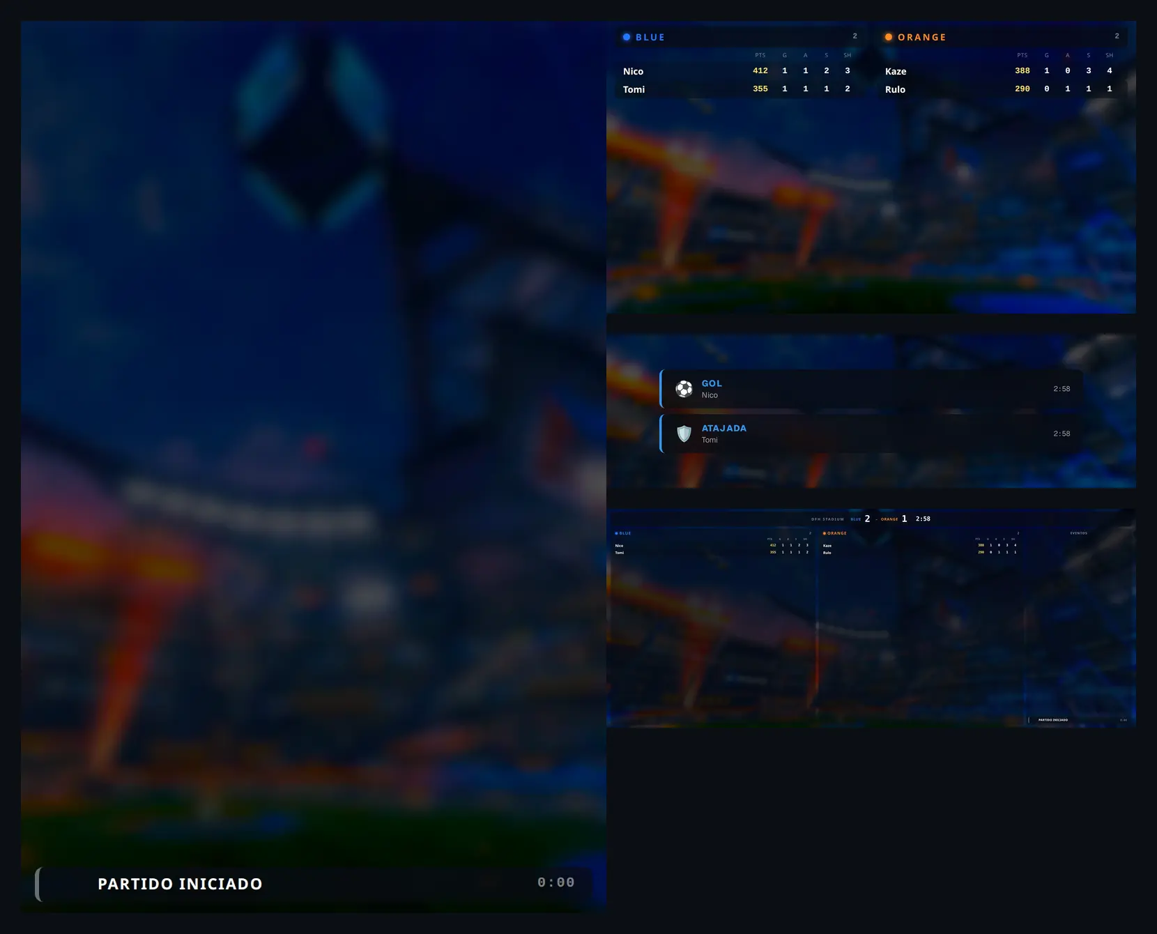 RL Stats — Overlays para OBS: Player Stats, Event Feed y Alerts